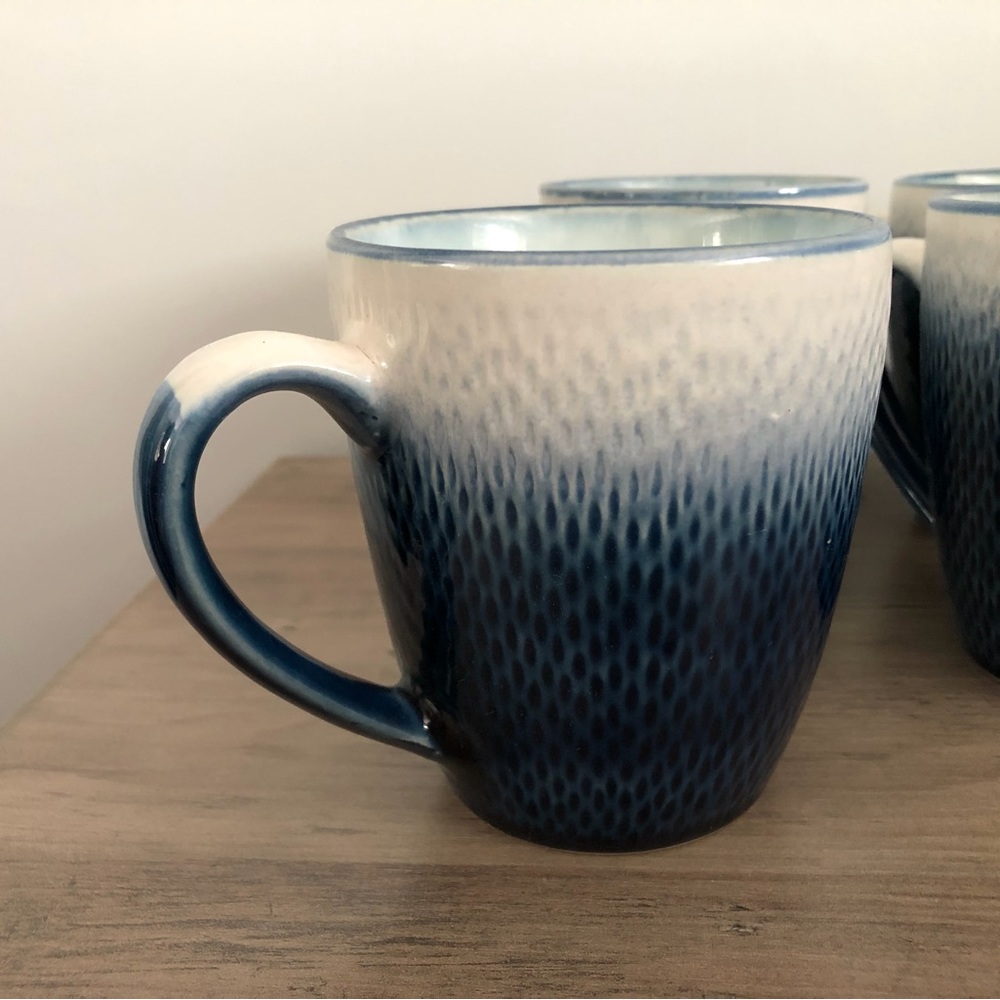 Pfaltzgraff Everyday Eclipse Blue Mugs Set of Four